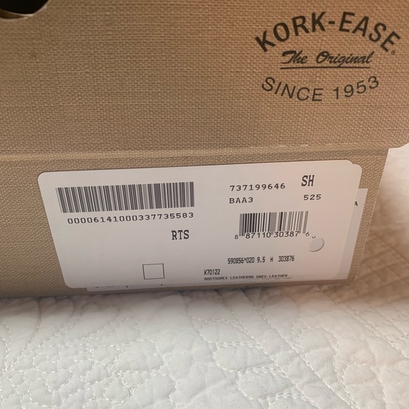 ❌SOLD. KORK-EASE grey leather booties 9.5 - Picture 6 of 6